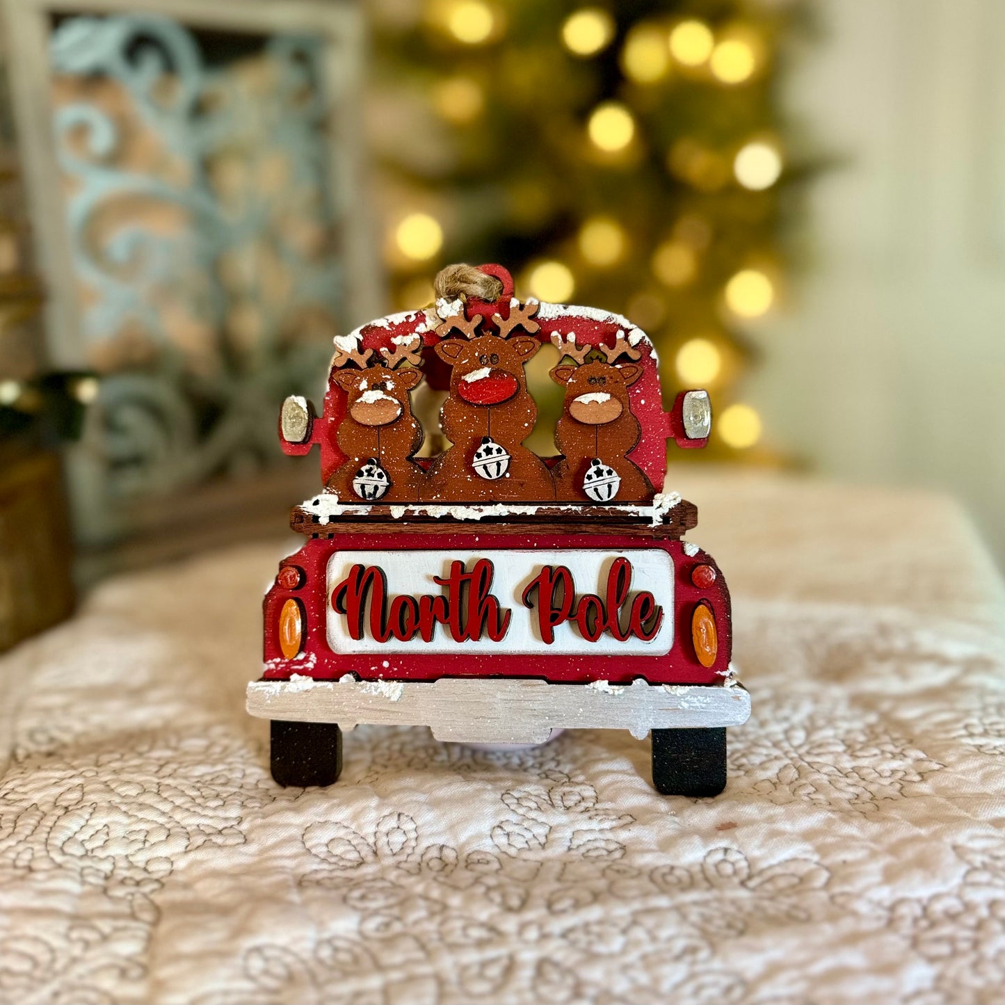 Festive Holiday Truck Ornaments