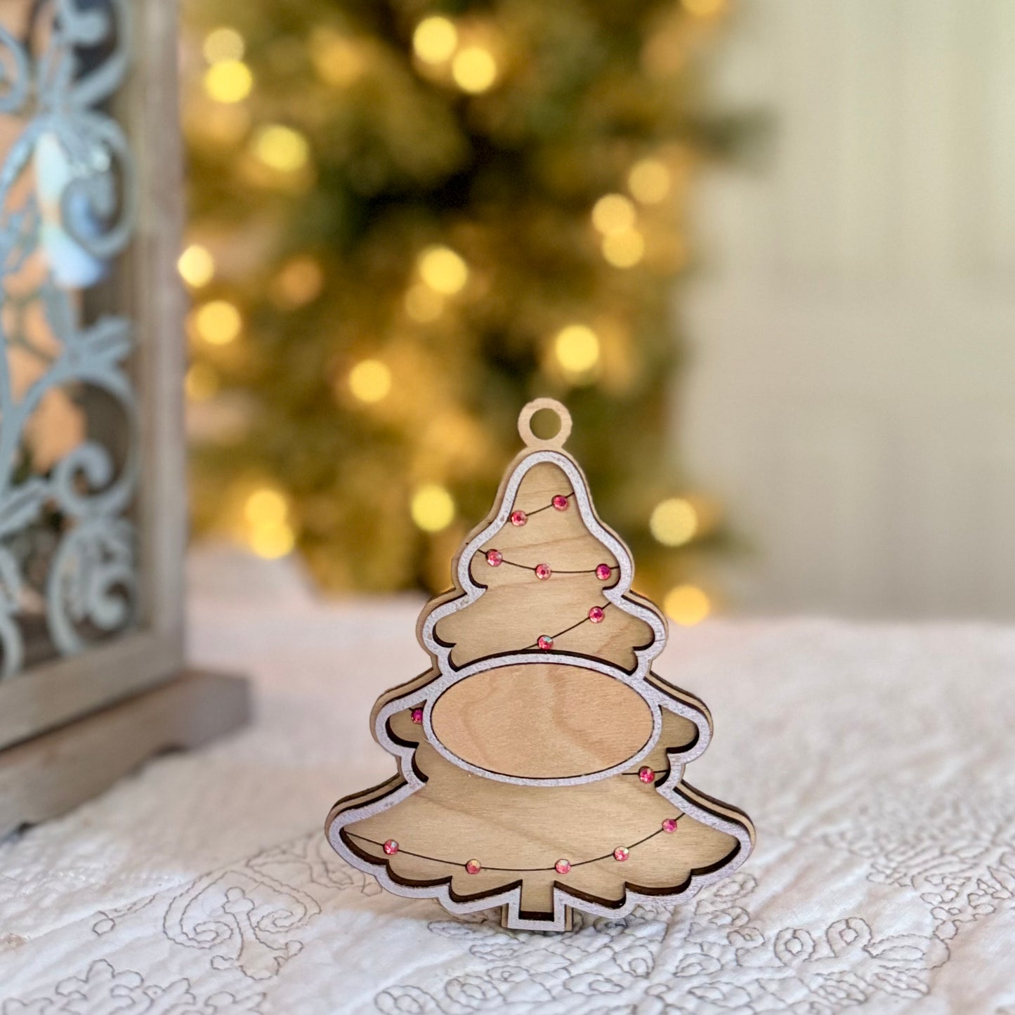Personalized Sparkling Christmas Tree Ornament