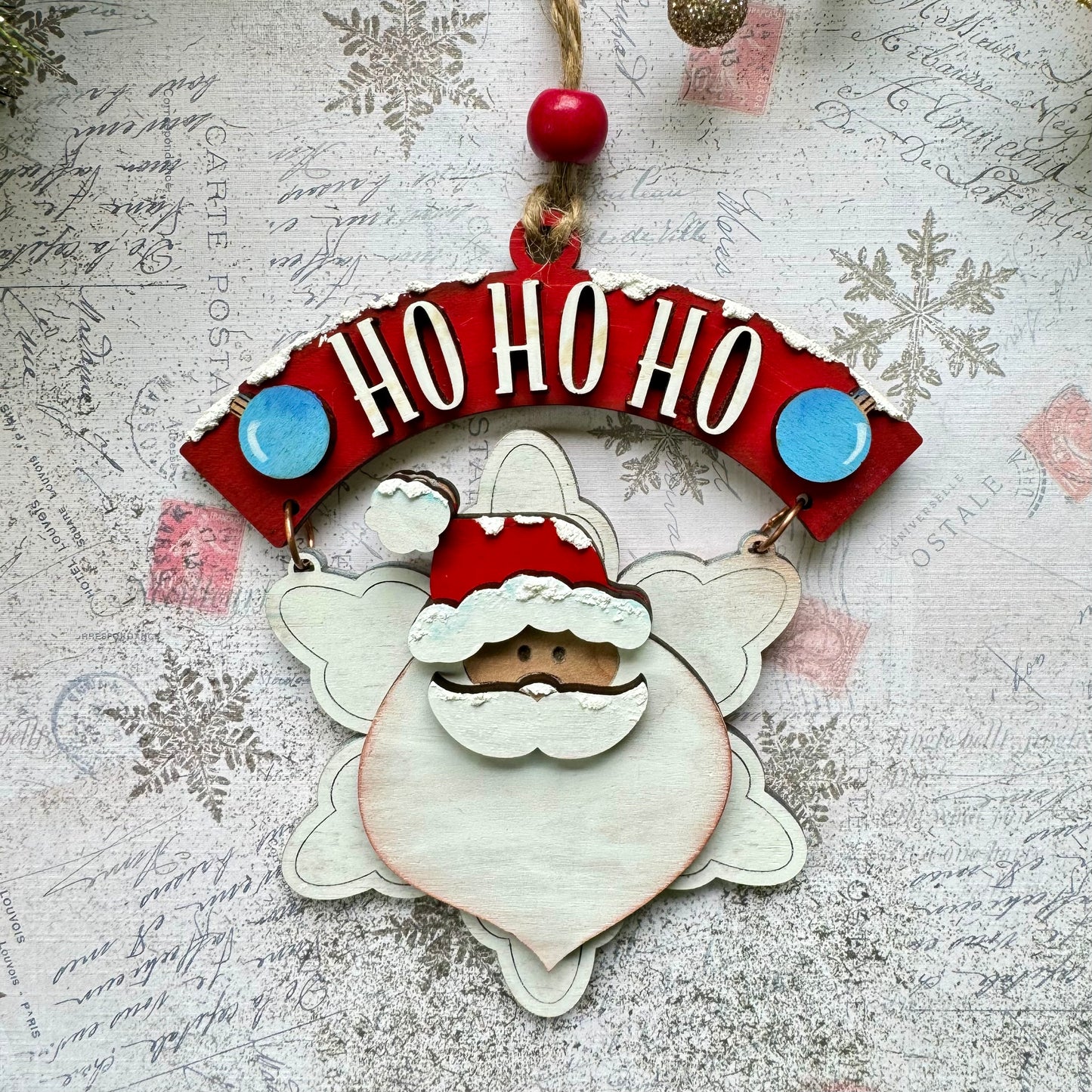 Santa Swinging Snowflake