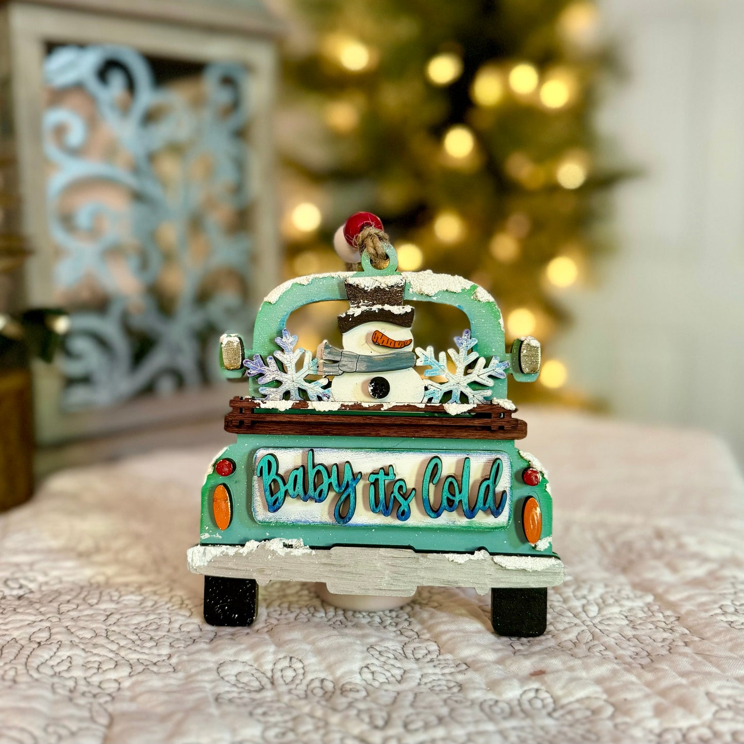 Festive Holiday Truck Ornaments