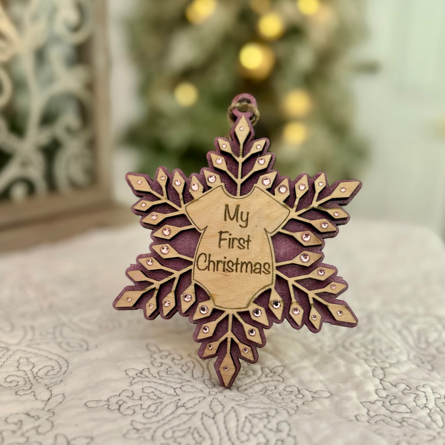 Baby First Christmas Snowflake Ornament