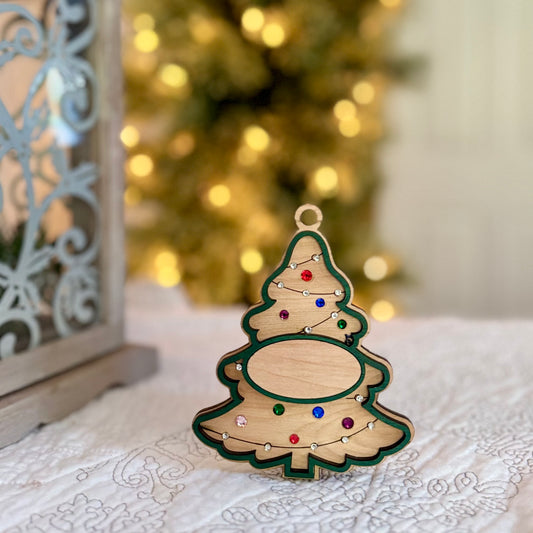 Personalized Sparkling Christmas Tree Ornament