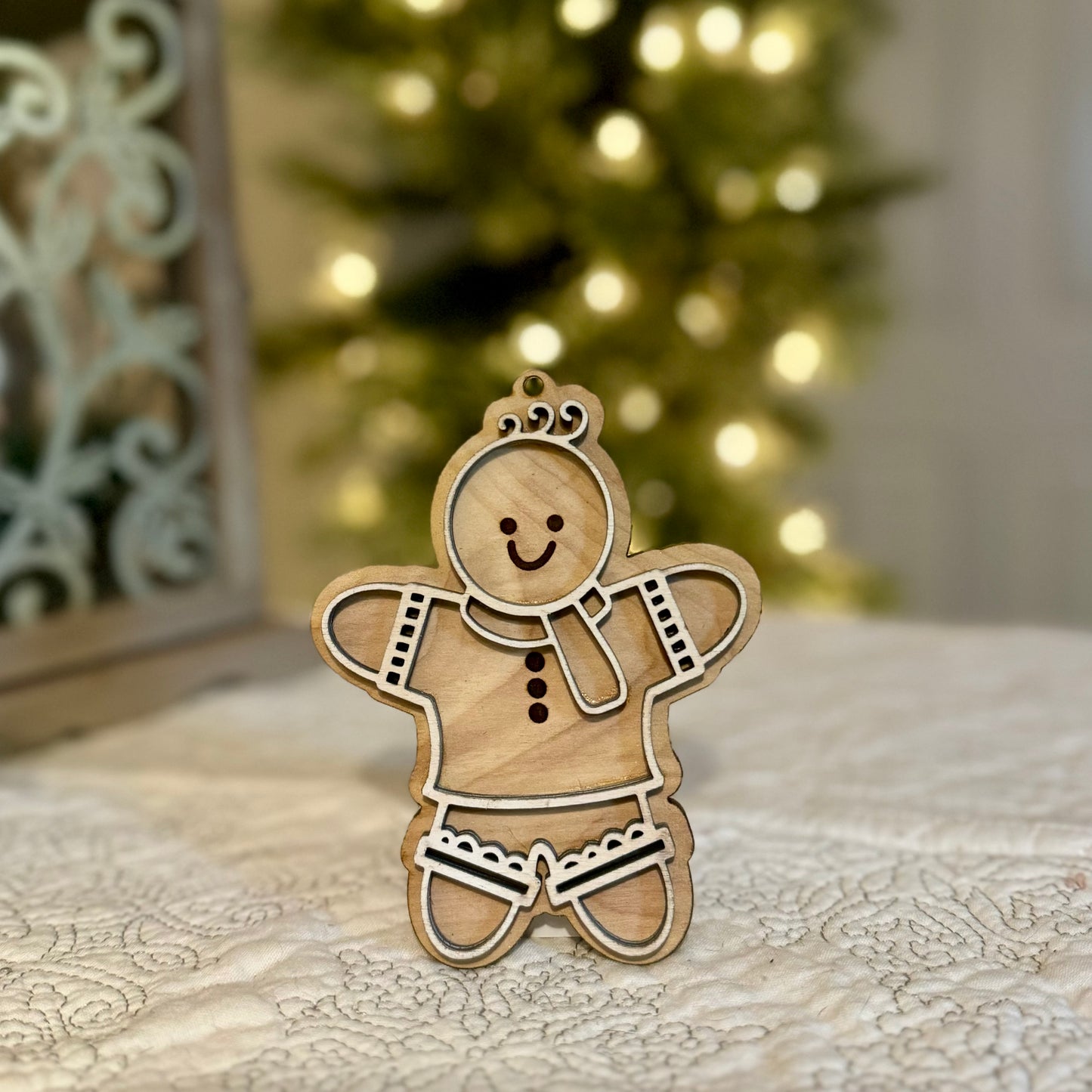 Personalized Gingerbread Family Christmas Ornament