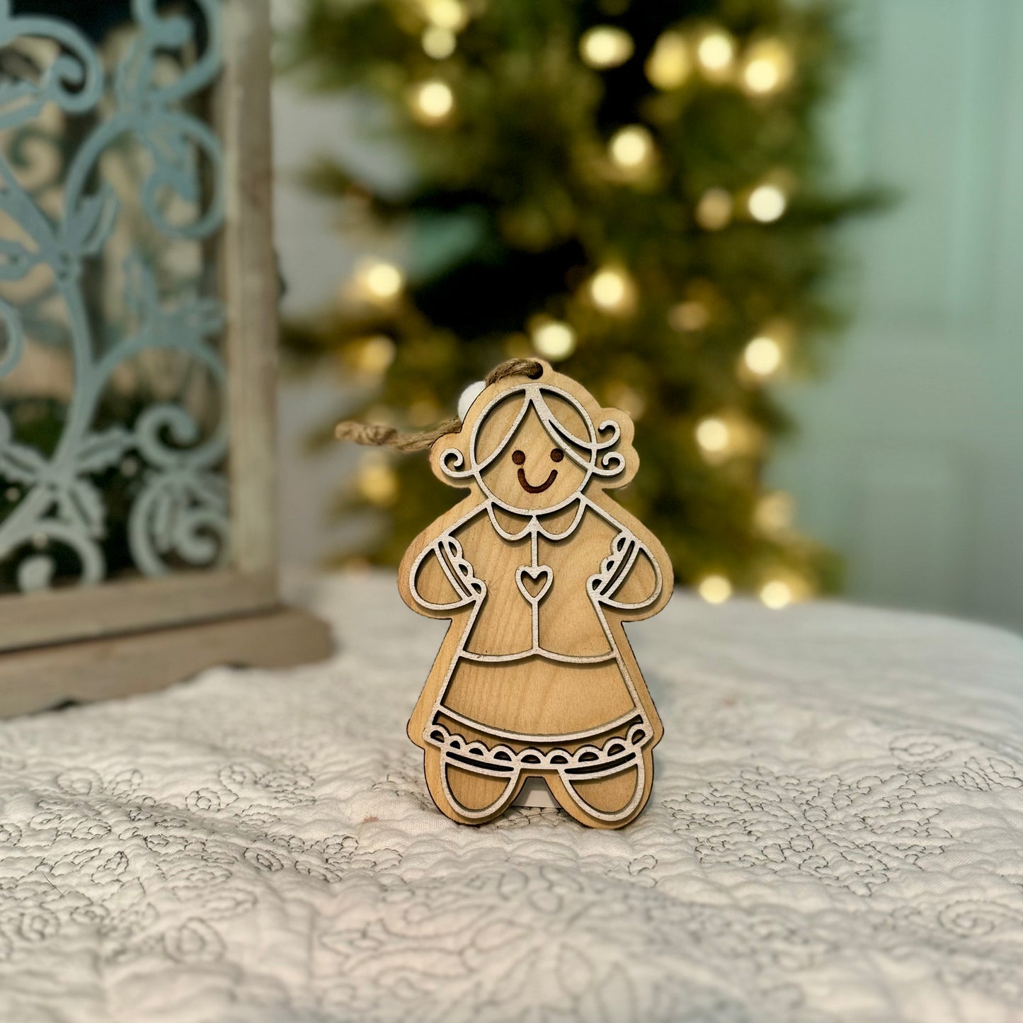 Personalized Gingerbread Family Christmas Ornament