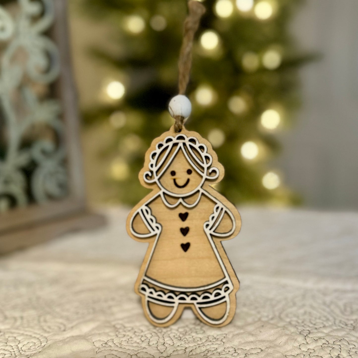 Personalized Gingerbread Family Christmas Ornament