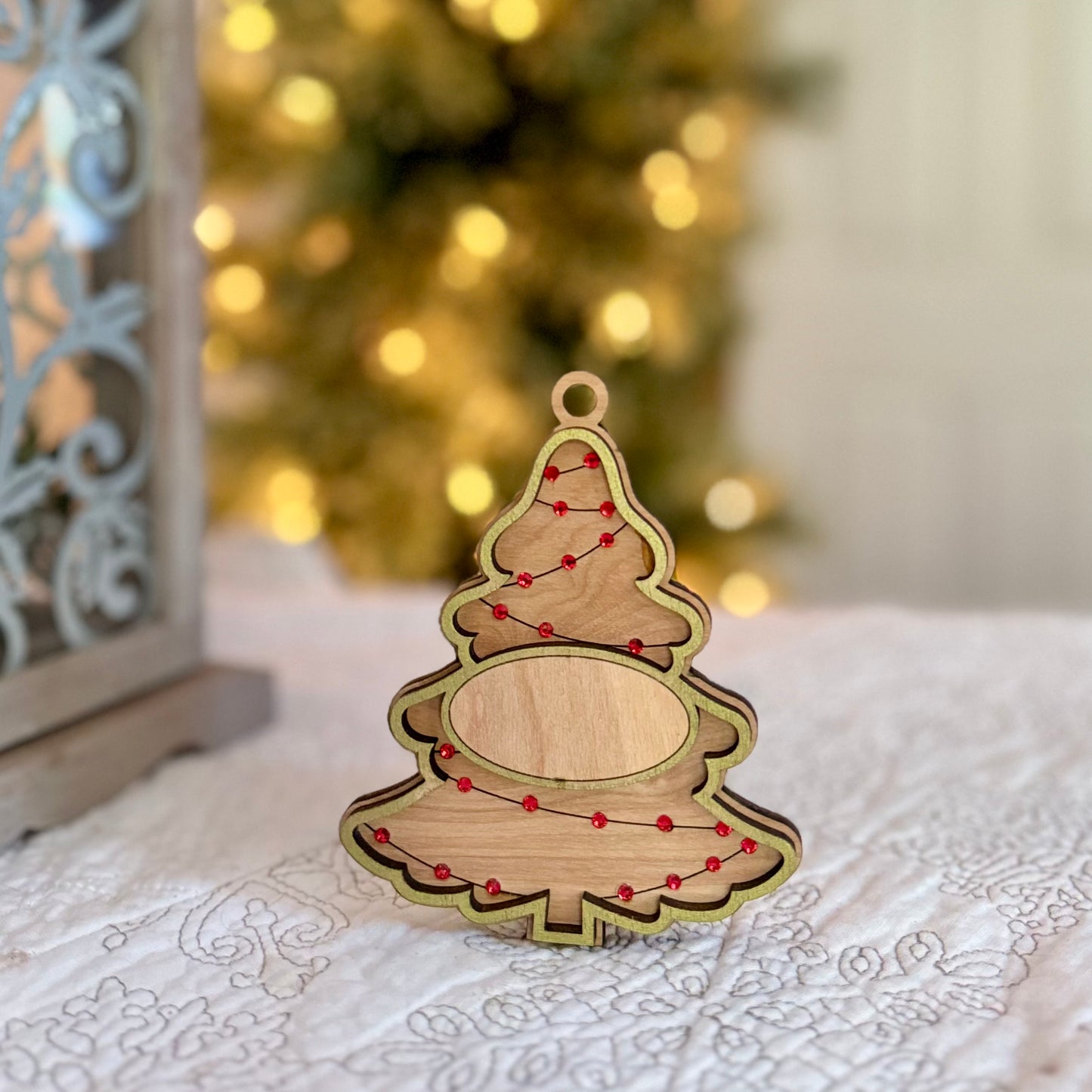 Personalized Sparkling Christmas Tree Ornament