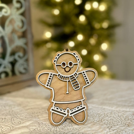 Personalized Gingerbread Family Christmas Ornament