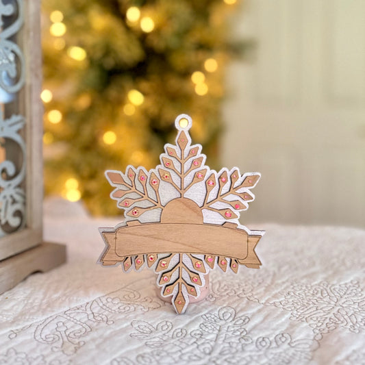 Personalized Snowflake Christmas Ornament