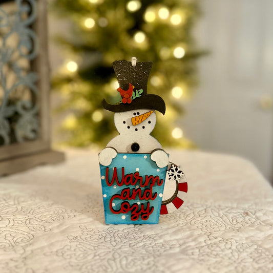 Warm and Cozy Snowman Christmas Ornament