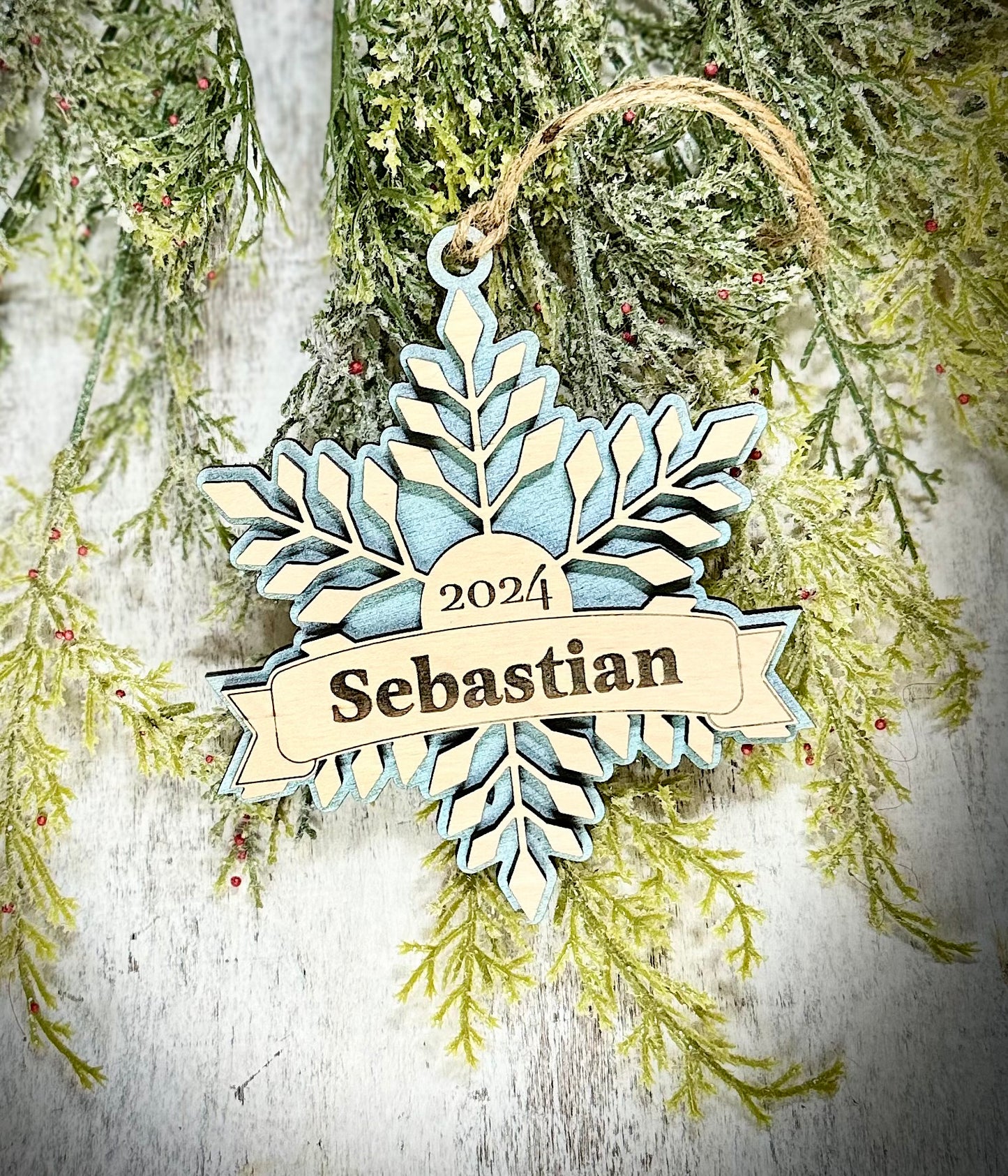 Personalized Snowflake Christmas Ornament