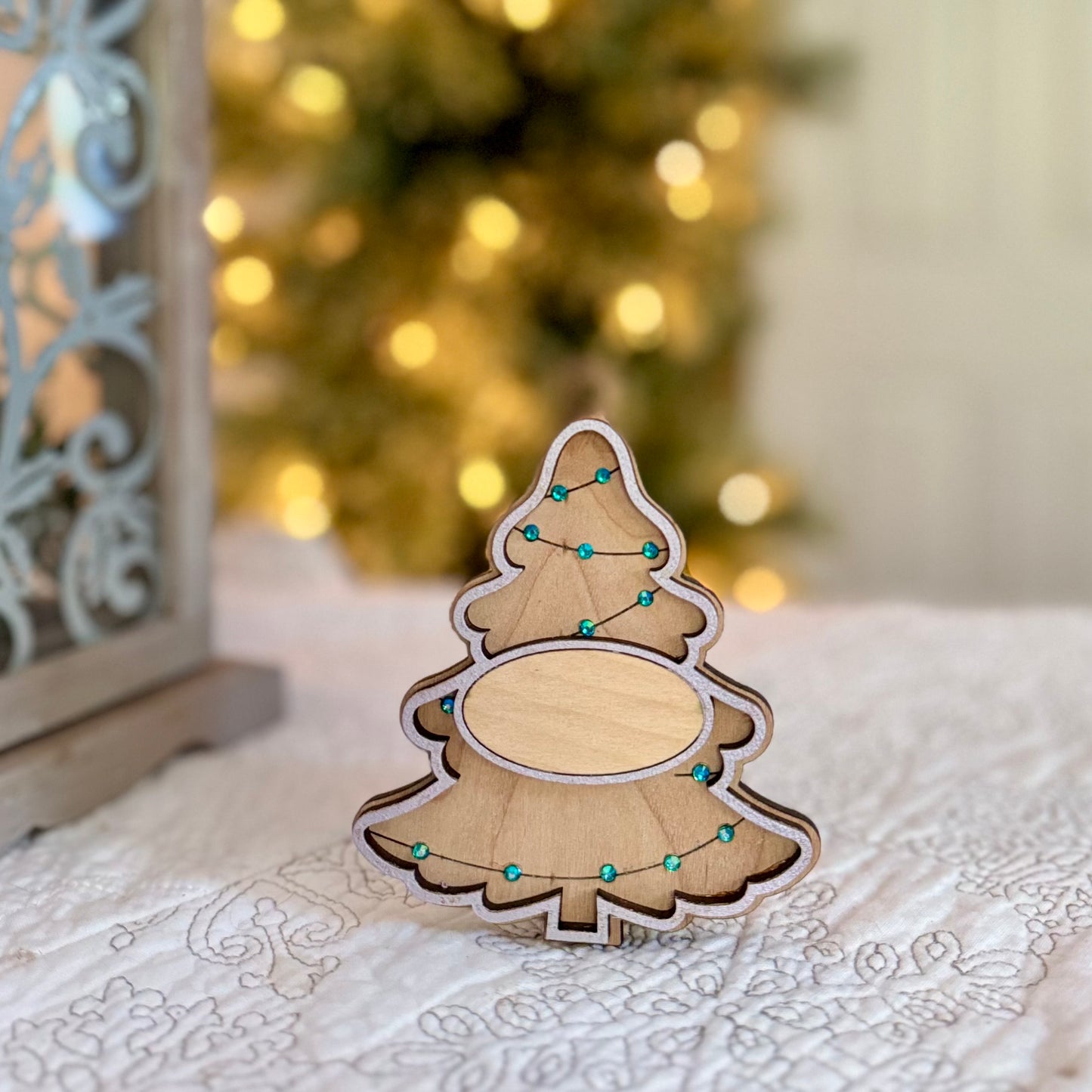 Personalized Sparkling Christmas Tree Ornament