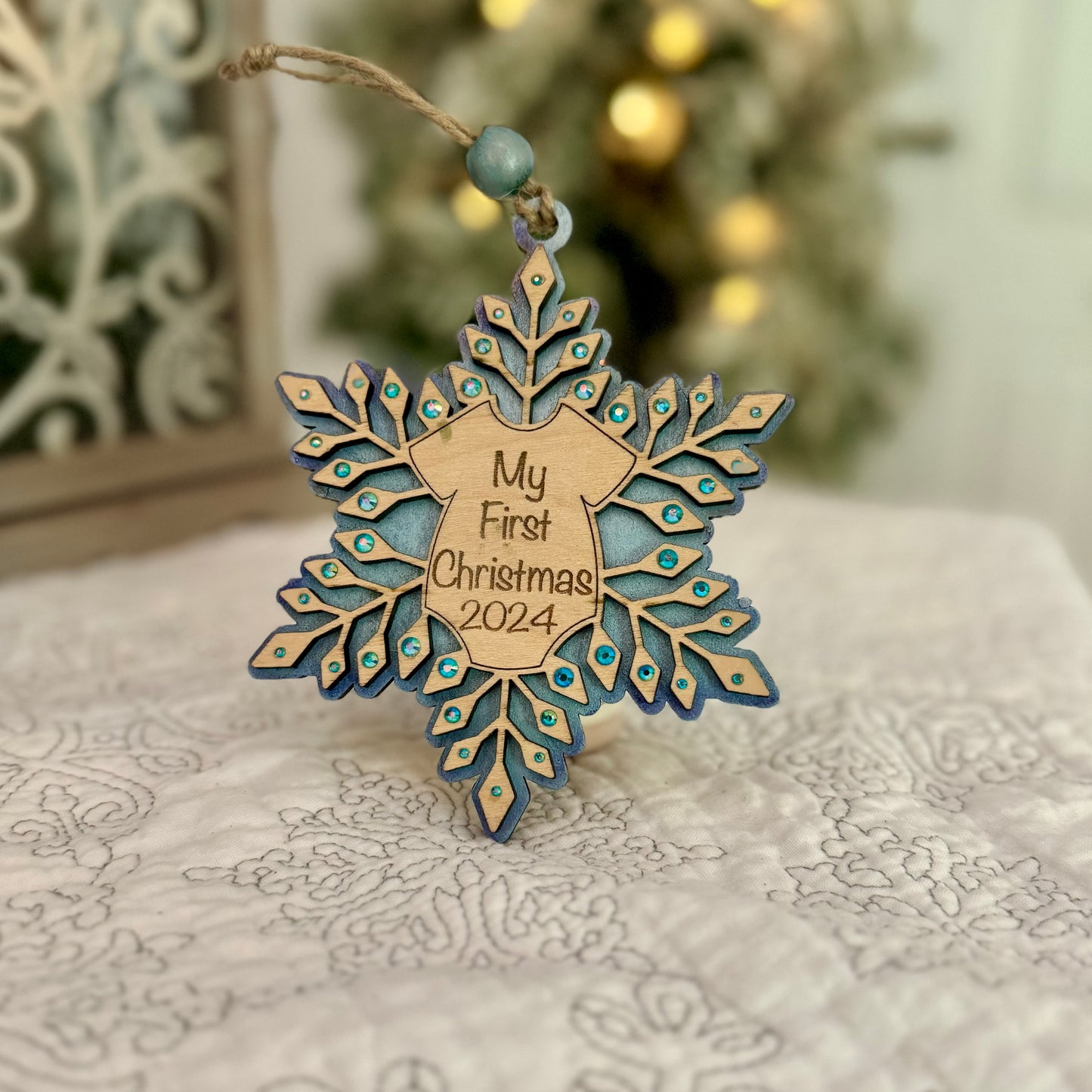 Baby First Christmas Snowflake Ornament