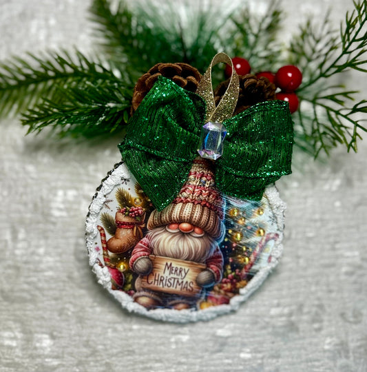 Merry Christmas Gnome Ornament