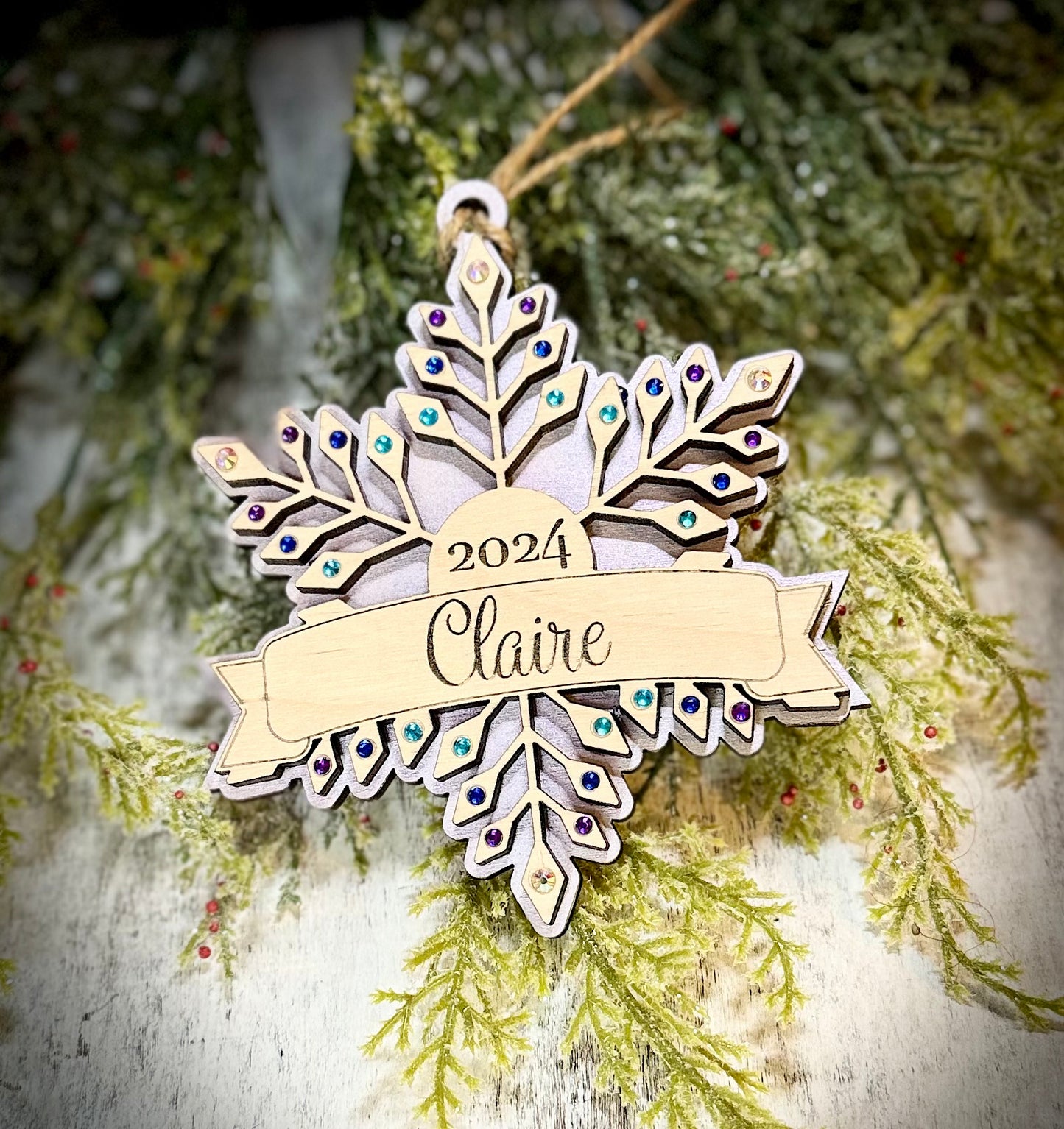 Personalized Snowflake Christmas Ornament