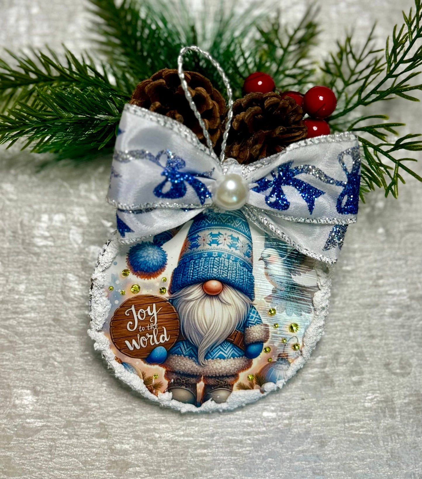 Joy to the world Gnome Ornament