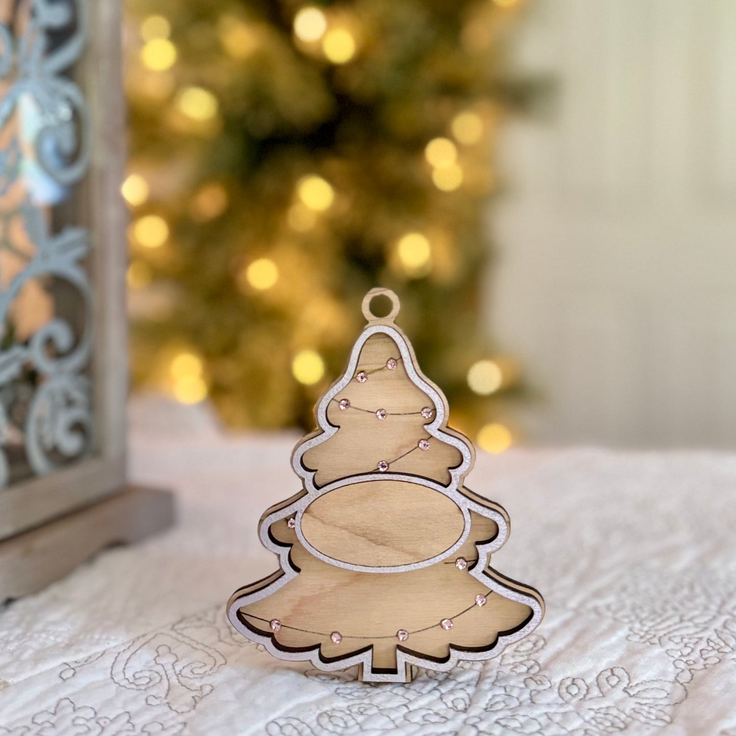 Personalized Sparkling Christmas Tree Ornament