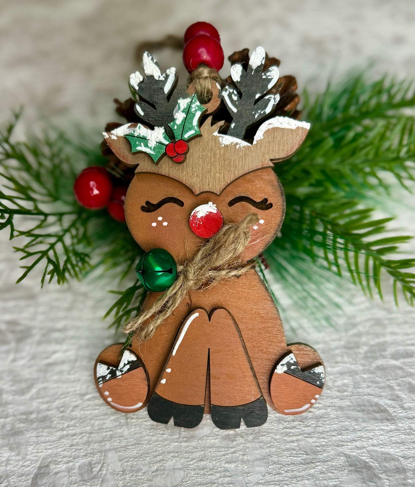 Joyful Reindeer Christmas Ornament