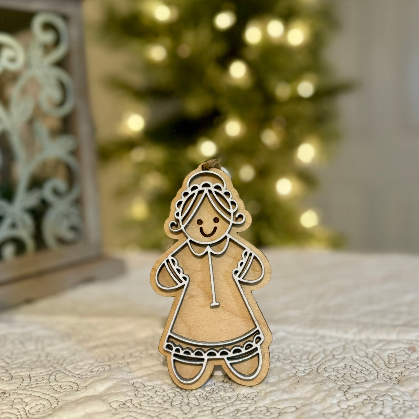 Personalized Gingerbread Family Christmas Ornament