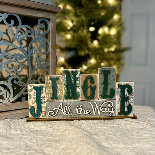 Jingle all the way block sign