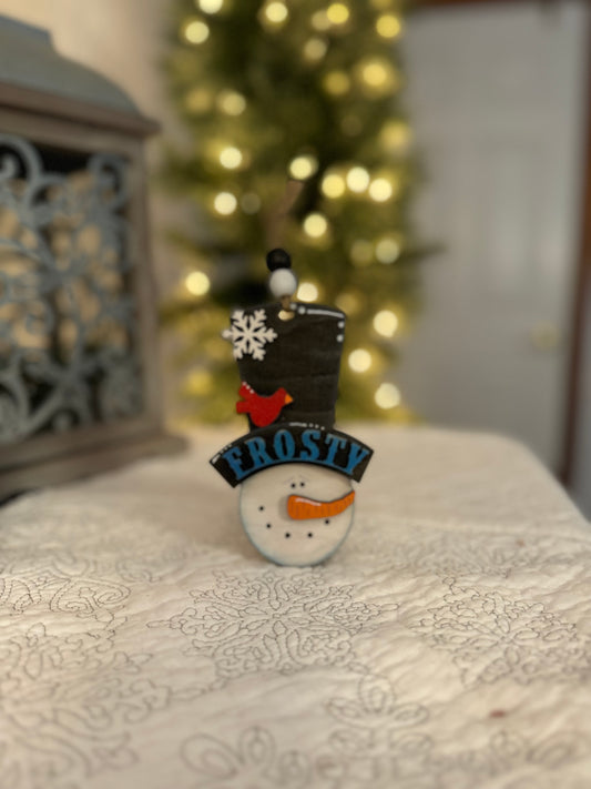 Chilly Snowman Christmas Ornament