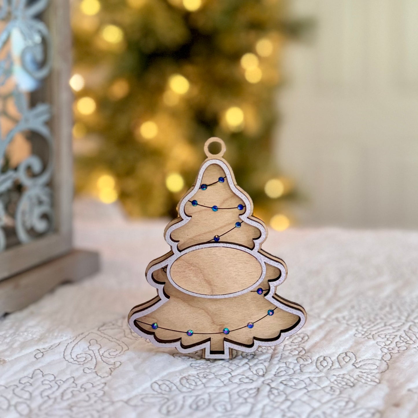 Personalized Sparkling Christmas Tree Ornament