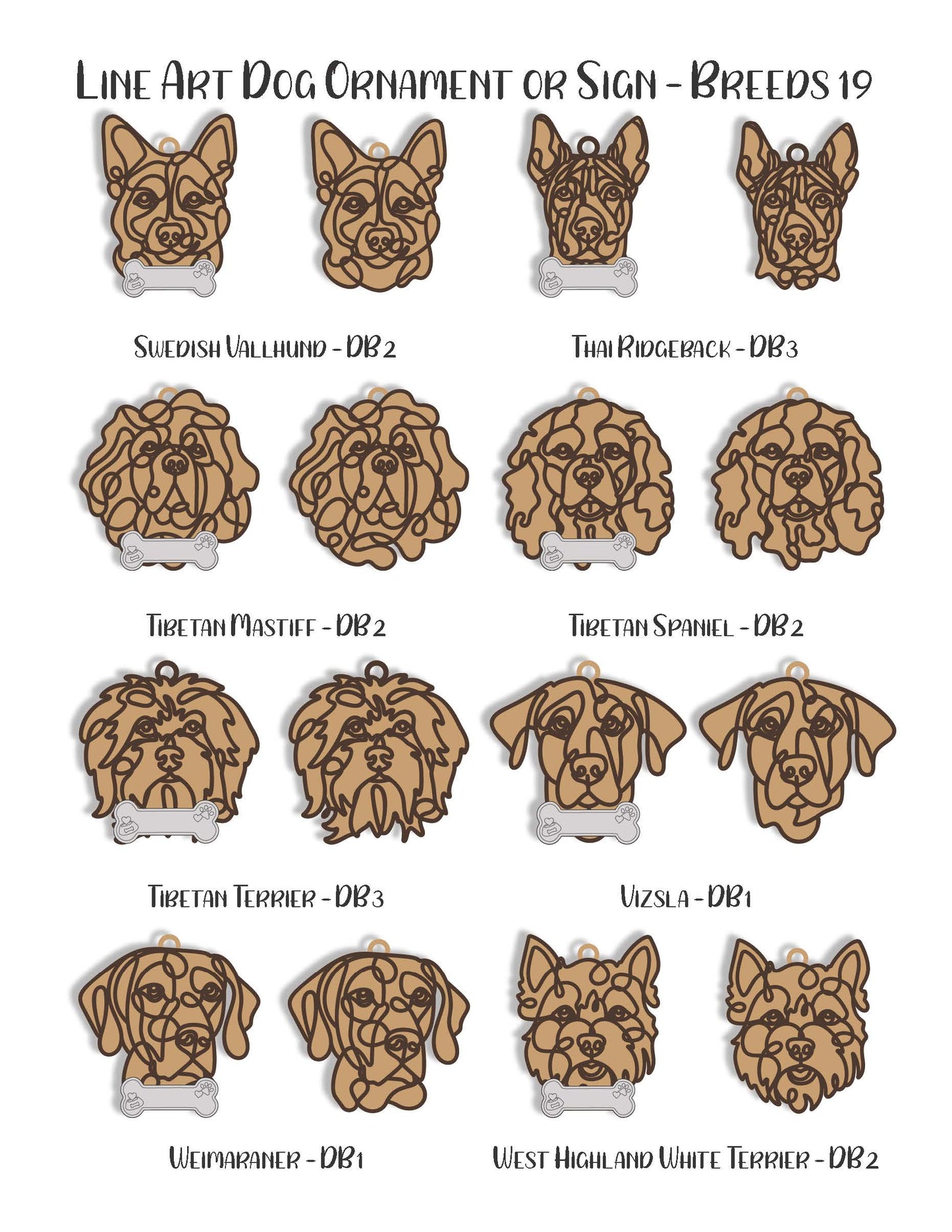 Dog Breed Ornament